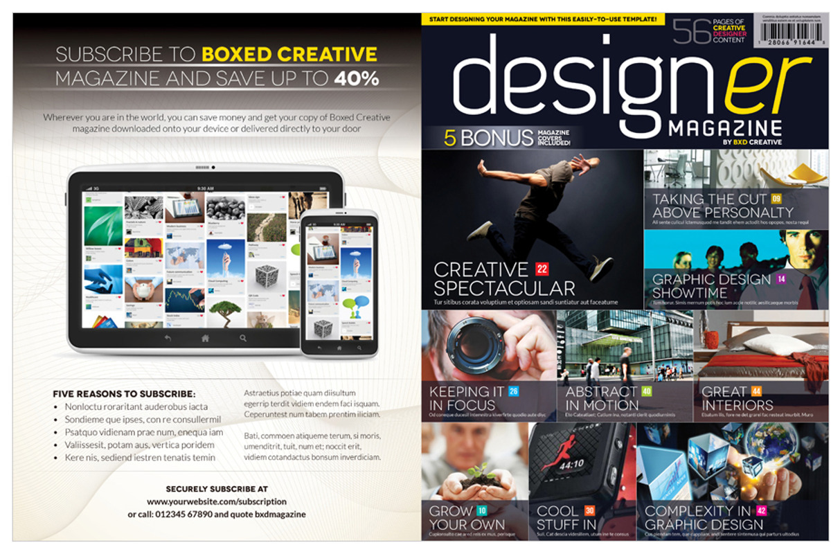 Magazine Template InDesign 03, a Magazine Template by Love Graphic Design (Photo 9 of 36)