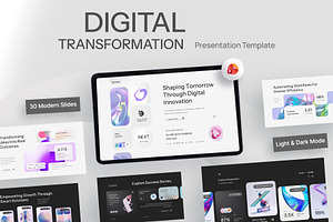 Digital Transformation PowerPoint, a Presentation Template by New Coral Design
