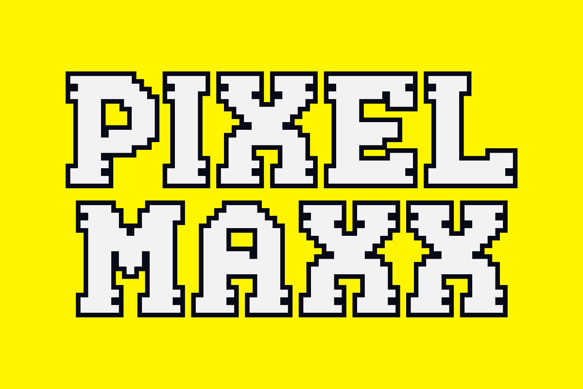 Pixel Max Typeface, a Sans Serif Font by Fitrah Type (Photo 1 of 15)