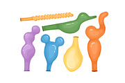 Deflated air balloons, cartoon set, a Decorative Illustration by Good Studio (Thumbnail 2 of 3)
