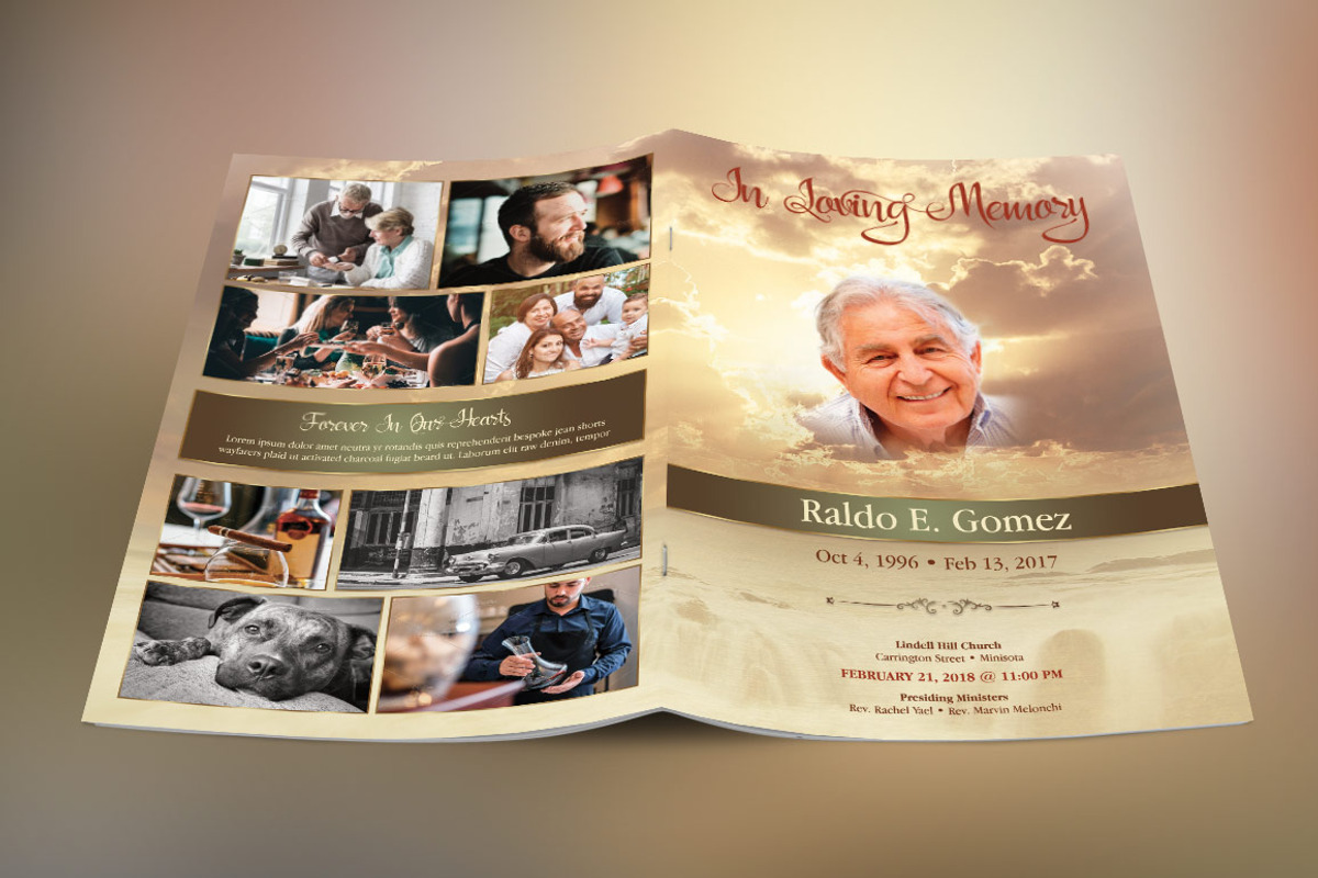 Forever Funeral Program Template PSD, a Templates & Theme by Godserv Designs (Photo 1 of 6)