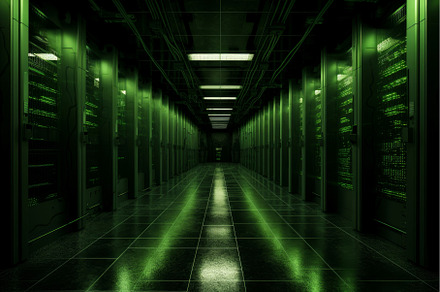 Safe Green data center place, a Technology Photo by Ylivdesign