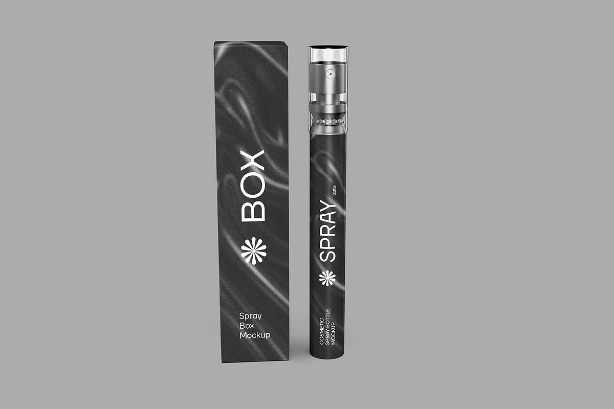 Spray Box Packaging Mockup