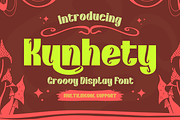 Kunhety | Groovy Retro Font, a Sans Serif Font by twinstd (Thumbnail 1 of 12)