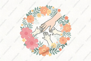 Boho Floral Mom Mother's Day Gift PN, an Illustration by CraftArtStudio