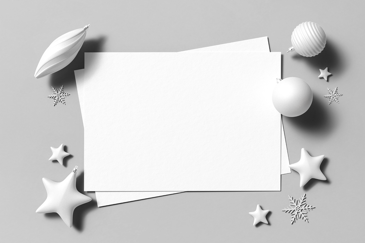 Christmas Card Mock-up, a Merchandise Mockup by BLISS DESIGN (Photo 3 of 4)