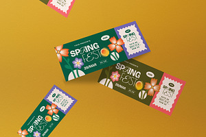 Green Modern Spring Festival Ticket