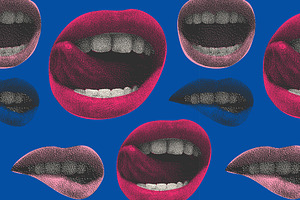 Lips Seamless Patterns And Stickers