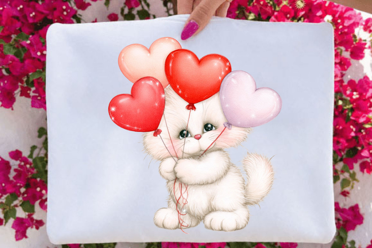 Valentine Cat Clipart Bundle PNG, an Animal Illustration by SVGArt (Photo 3 of 5)