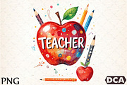 Best Teacher Teacher's Day Clipart, an Illustration by DreamCafeArt (Thumbnail 1 of 7)