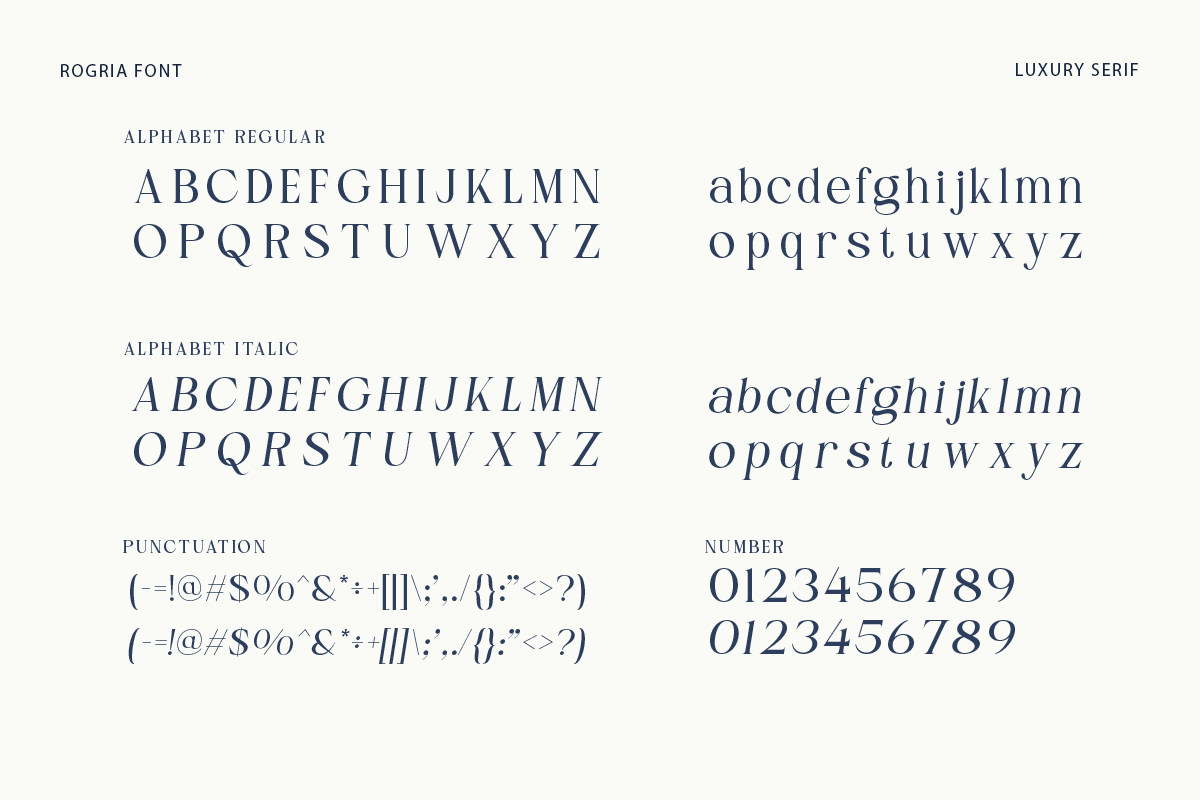 Rogria Serif - Luxury Modern Elegant, a Serif Font by roomspace creative lab (Photo 11 of 12)
