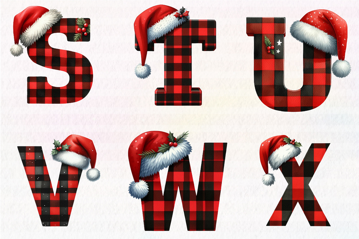 Watercolor Christmas Alphabet, an Illustration by CreationArt (Photo 4 of 6)
