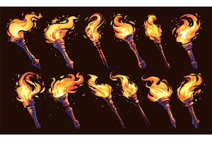 torch. fire, lighting flame blazing, an Illustration by Stock-Smart-Start
