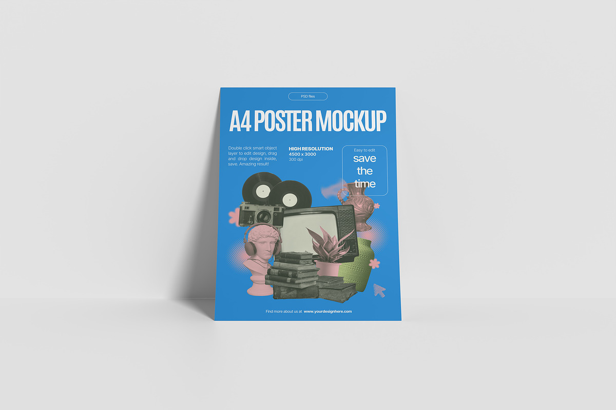 A4 Poster Mockups, an Advertising Mockup by graphiccrew (Photo 14 of 16)