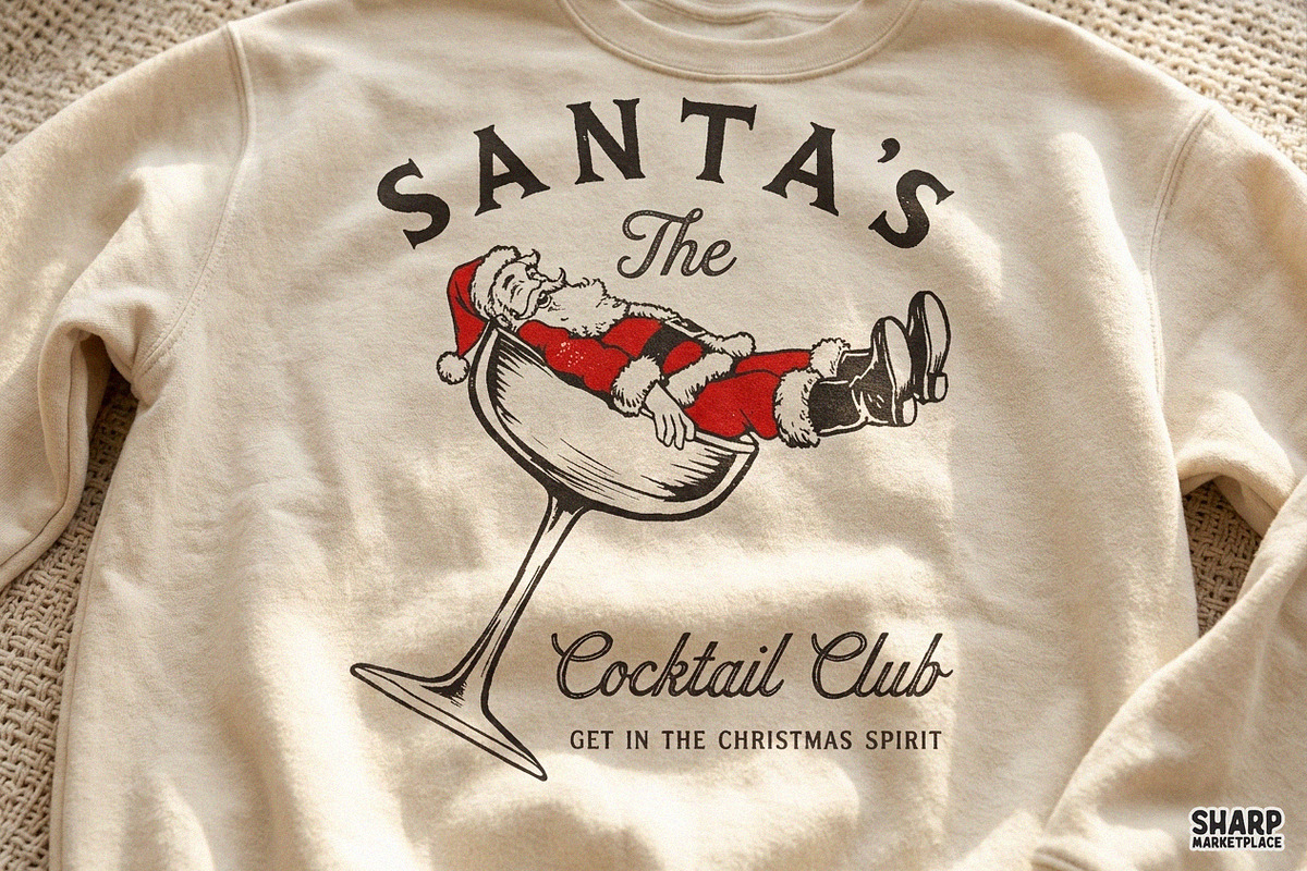 Santa's Cocktail Club Get In The, an Object Graphic by SharpMarketplace (Photo 4 of 4)
