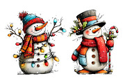 Christams Snowman clipart, an Illustration by Designworld (Thumbnail 4 of 5)