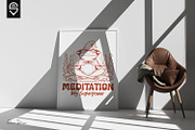Whimsical Meditating Frog T-shirt, an Animal Illustration by shaondesigns (Thumbnail 6 of 6)