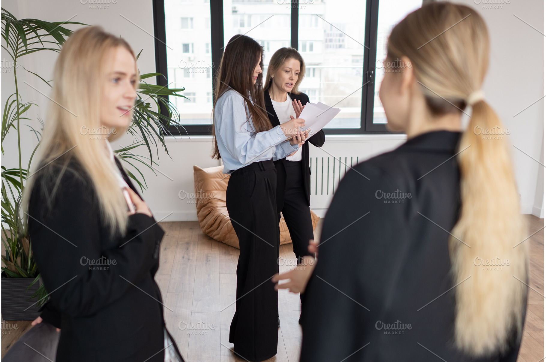 Four women in professional business, a Business Photo by undrey