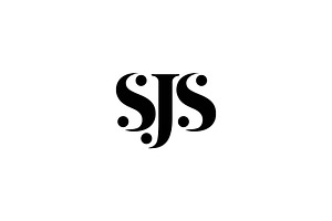 sjs initial logo, a Branding & Logo Template by ZHR Creative