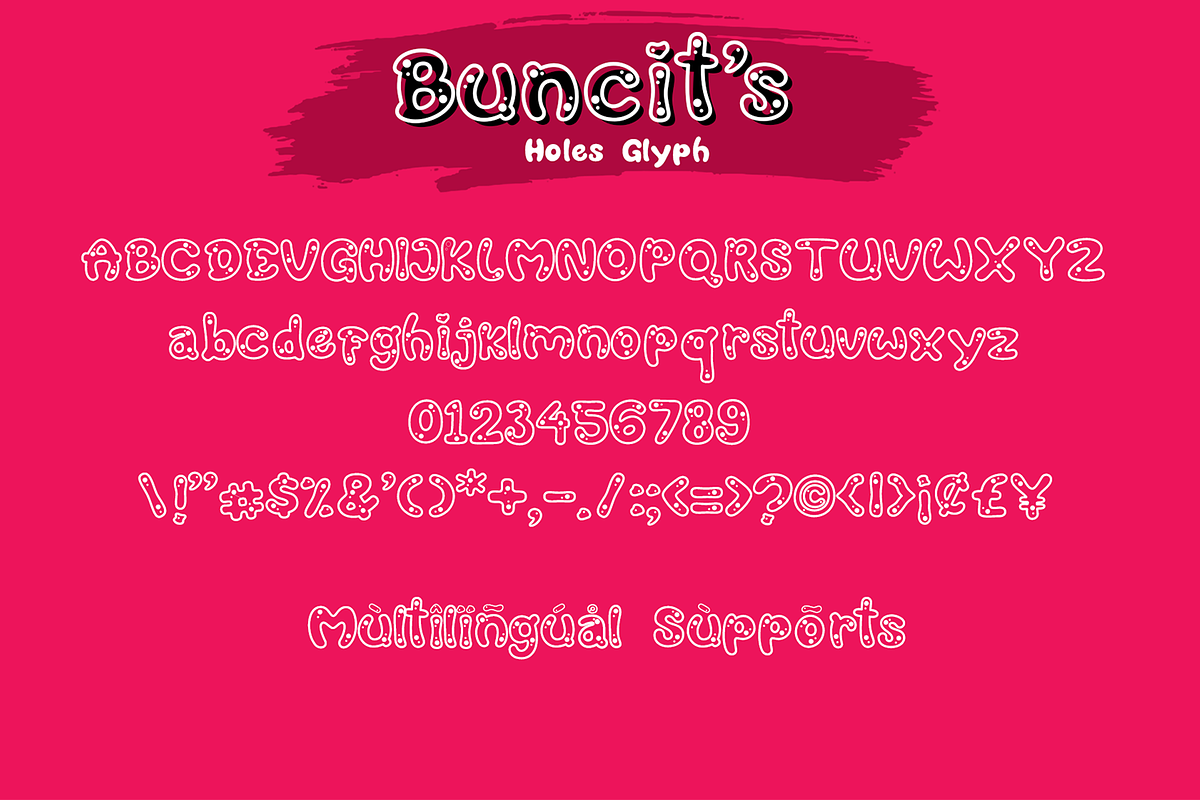 Buncits Cutes Typeface Font 2 Style, a Font by DiosiArt (Photo 9 of 10)