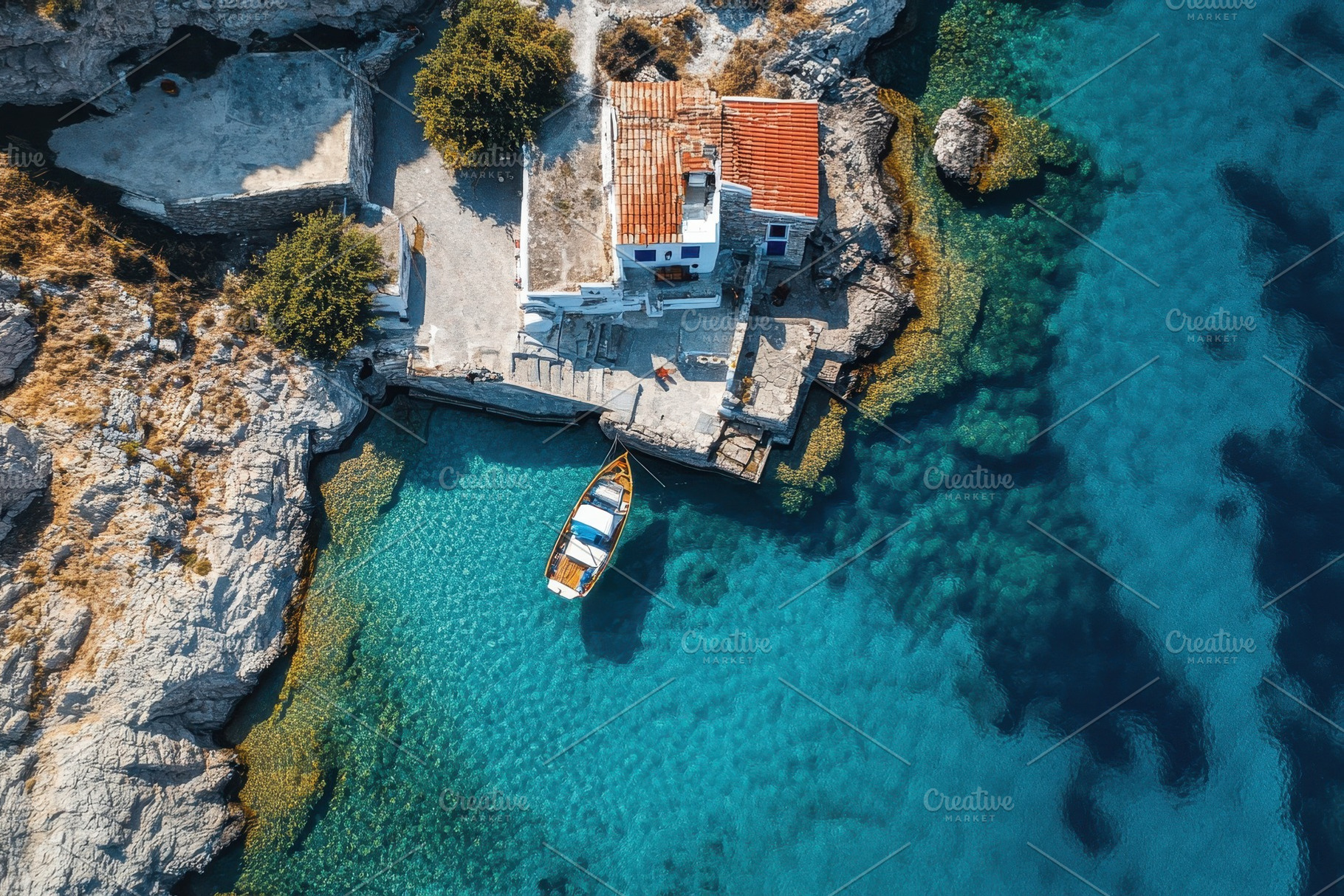Breathtaking aerial view of Cyclades, a Photo by Iftikhar Alam