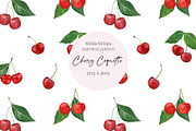 Cherry Coquette Watercolor Clipart, a Food Illustration by Catch the Dream Art (Thumbnail 14 of 18)