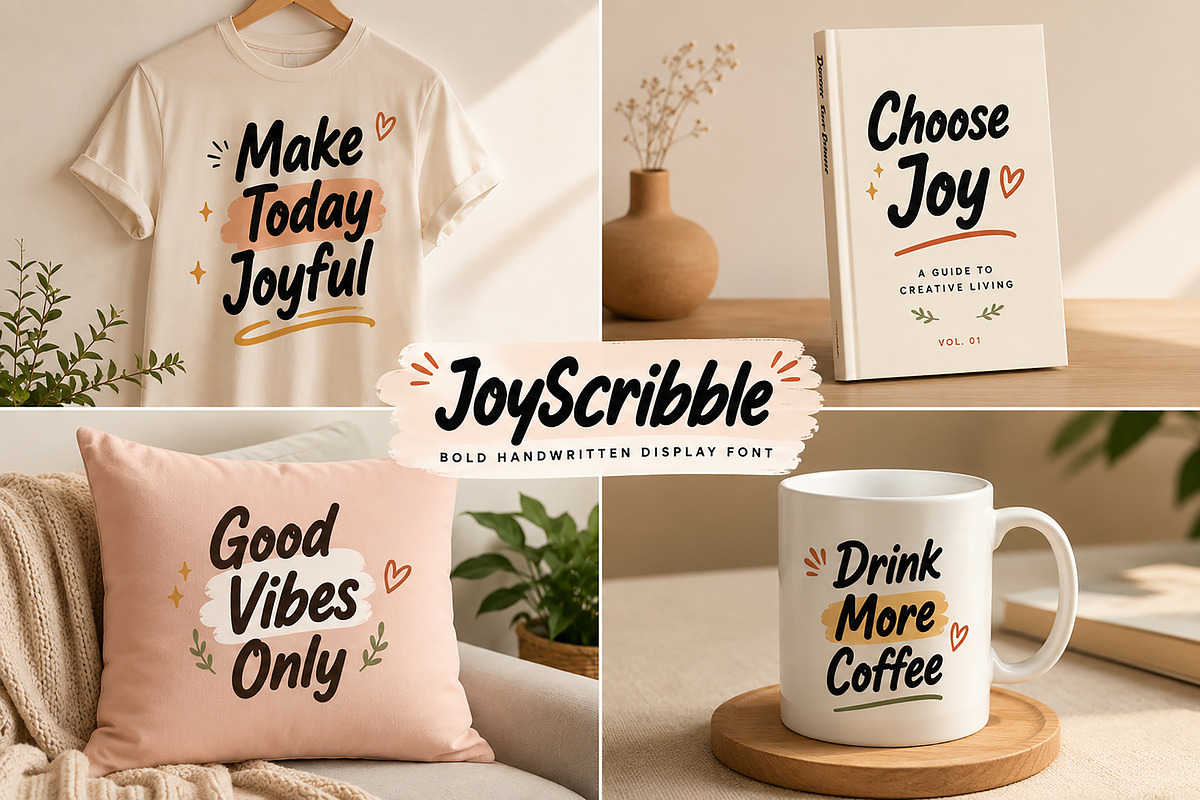 JoyScribble – Bold Handwritten Font, a Handwritten Font by Wow Magic (Photo 2 of 5)