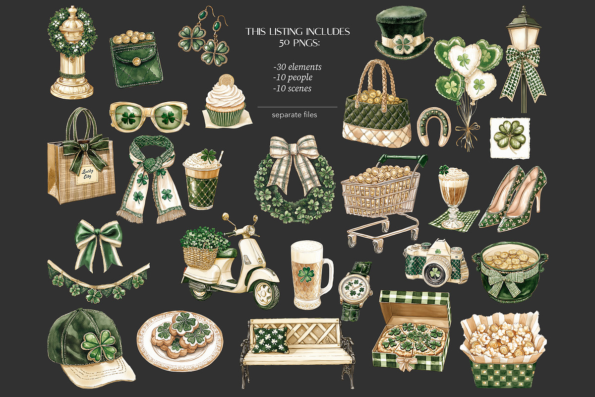 St Patricks Day Clipart, a Person Illustration by GlamArtZhanna (Photo 6 of 8)