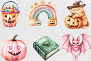 Pastel Halloween Cute Clipart, an Illustration by Black Bird Studio (Thumbnail 4 of 6)