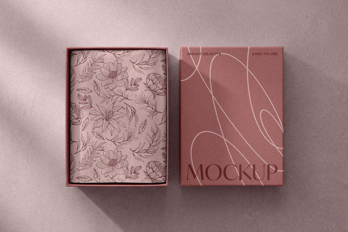 Tissue Paper & Box Packaging Mockup, a Packaging Mockup by Design Squad (Photo 1 of 4)