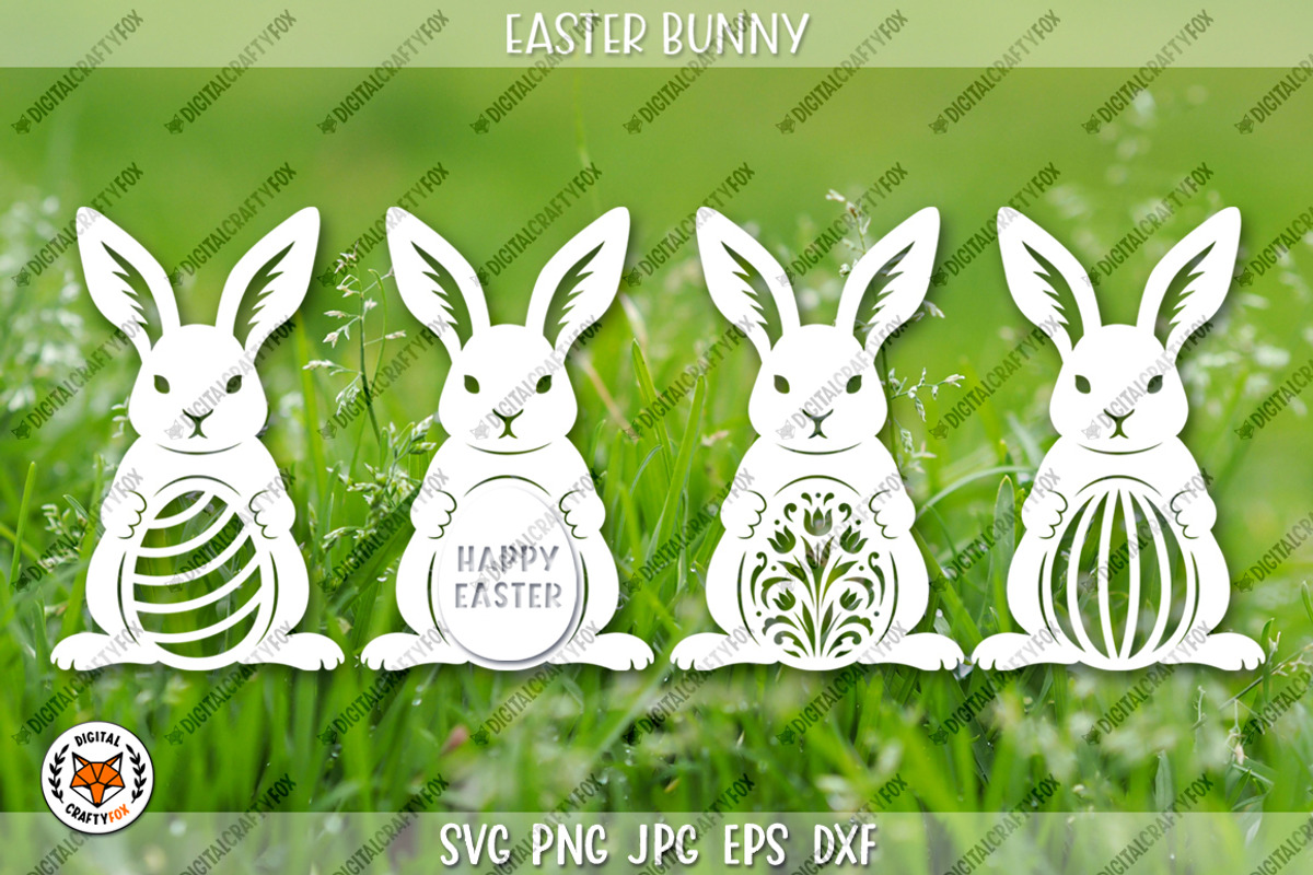 Easter Bunny Collection,Floral Bunny, an Animal Illustration by Digital_Craftyfox (Photo 11 of 20)