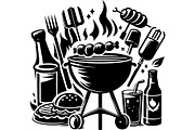 Black BBQ Grill SVG Set, an Object Graphic by jahid234 (Thumbnail 13 of 13)