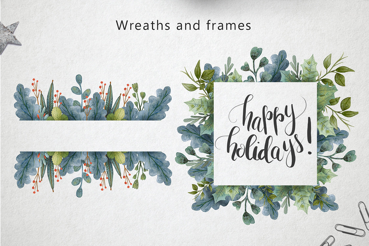 Merry Christmas - Watercolor Set, a Decorative Illustration by annasokol_ (Photo 7 of 10)