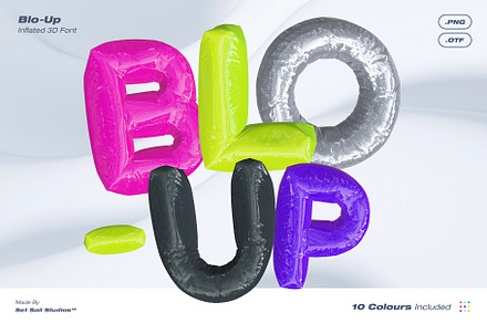 Blo-Up 3D Font Set, a Font by Sam Parrett