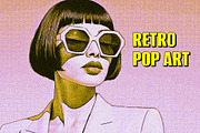 Retro Pop Art Poster Photo Effect, a Layer Style Add-On by studiogstock (Thumbnail 1 of 2)