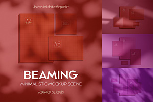 Beaming — Minimalistic Mockup Scene, an Advertising Mockup by Milka