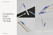 Chopsticks Paper Package Mockup, a Packaging Mockup by Momogi (Thumbnail 1 of 6)