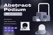 Abstract Podium 3D, an Object 3D Model by kerismaker (Thumbnail 1 of 8)