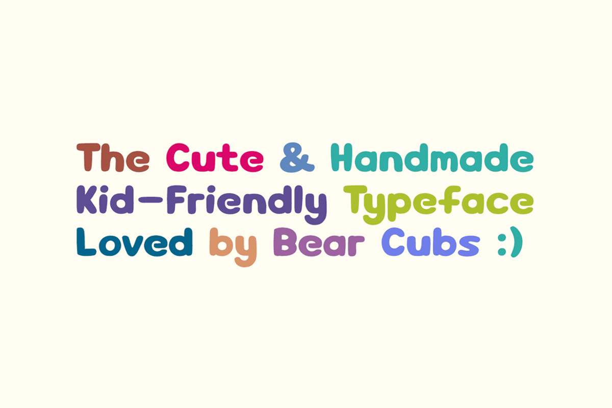HollaBear - Cute & Playful Kids Font preview 2