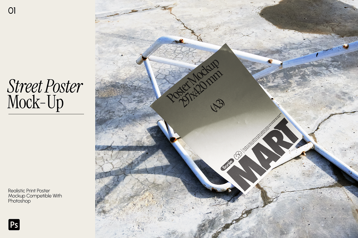 Street Poster Mock-up 01, a Mockup by Pipello Grafik (Photo 1 of 4)