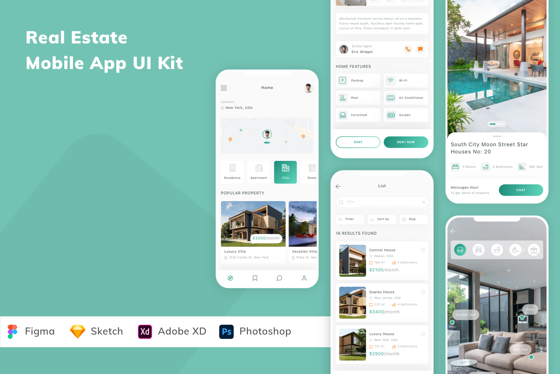 Real Estate Mobile App UI Kit, an UI Kit Template by Betush