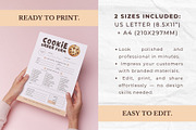 Cookie Order Form Editable Template, a Stationery Template by Anna Design Studio (Thumbnail 2 of 7)