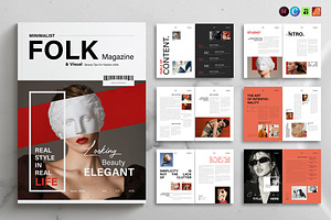 FOLK Modern Magazine Template, a Magazine Template by NorthPeak