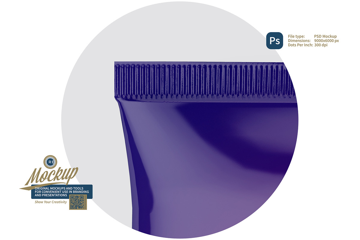 Plastic Snack Package Mockup, a Packaging Mockup by Reformer Mockup (Photo 2 of 5)