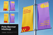 Pole Banner Mockup, an Advertising Mockup by Pitchlook.Studio (Thumbnail 1 of 4)