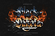Black Dakota Typeface, a Blackletter Font by alit design (Thumbnail 1 of 15)