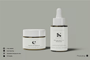 Cosmetic Cream Jar & Dropper Mockup, a Packaging Mockup by zpackcreative (Thumbnail 1 of 5)