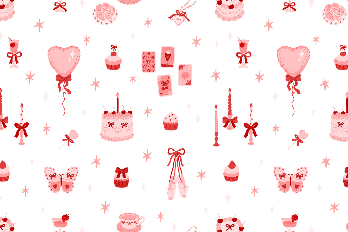 Coquette card templates + patterns, a Card Template by Viaireshop (Photo 9 of 9)
