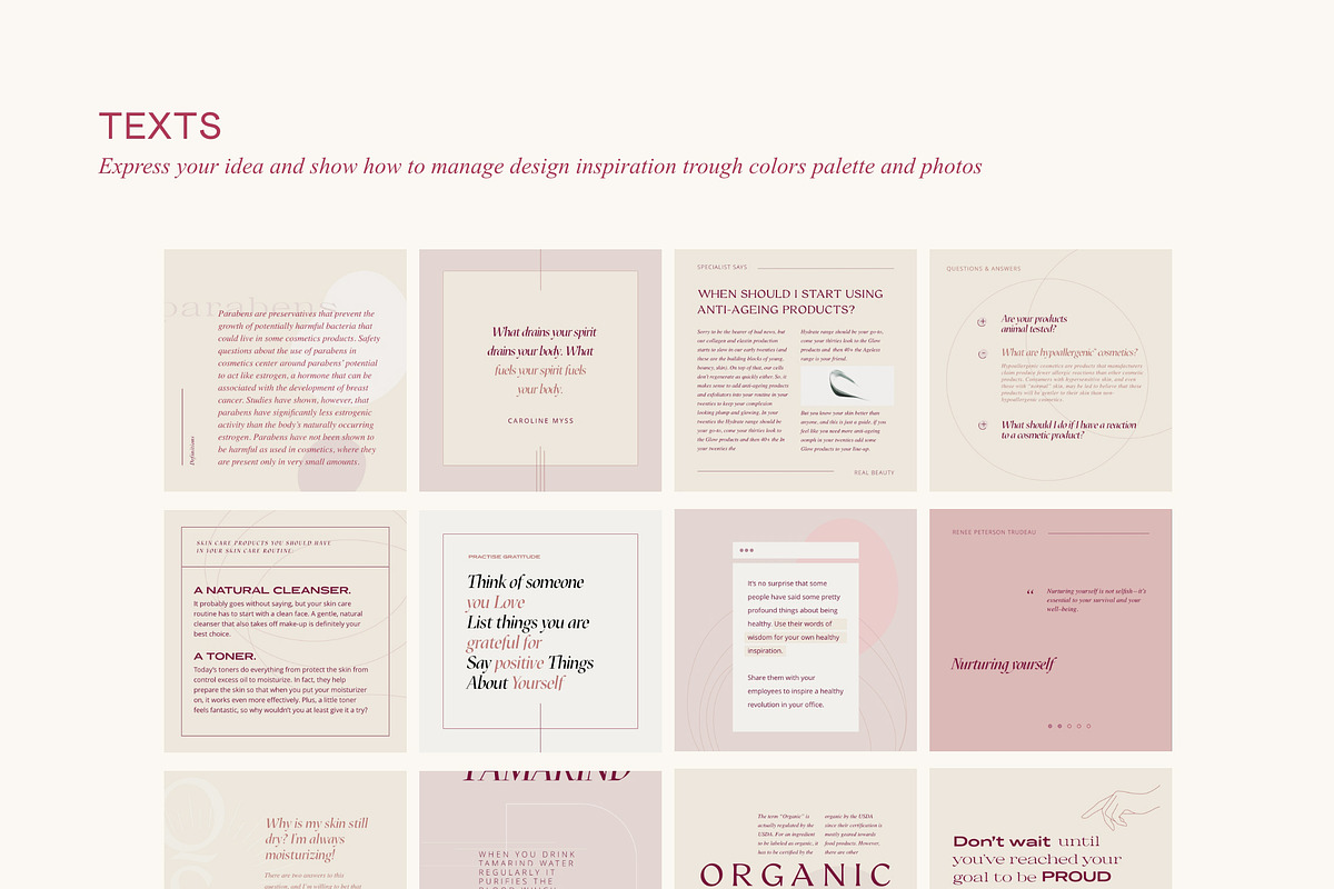 Wellness Social Media Kit CANVA PS, a Social Media Template by Sparrow & Snow (Photo 14 of 26)