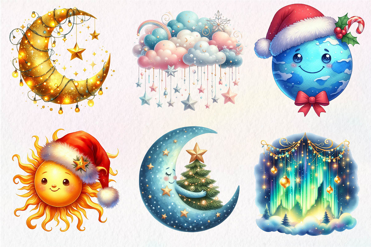 Celestial Christmas Clipart, an Illustration by Dream Creation (Photo 6 of 7)